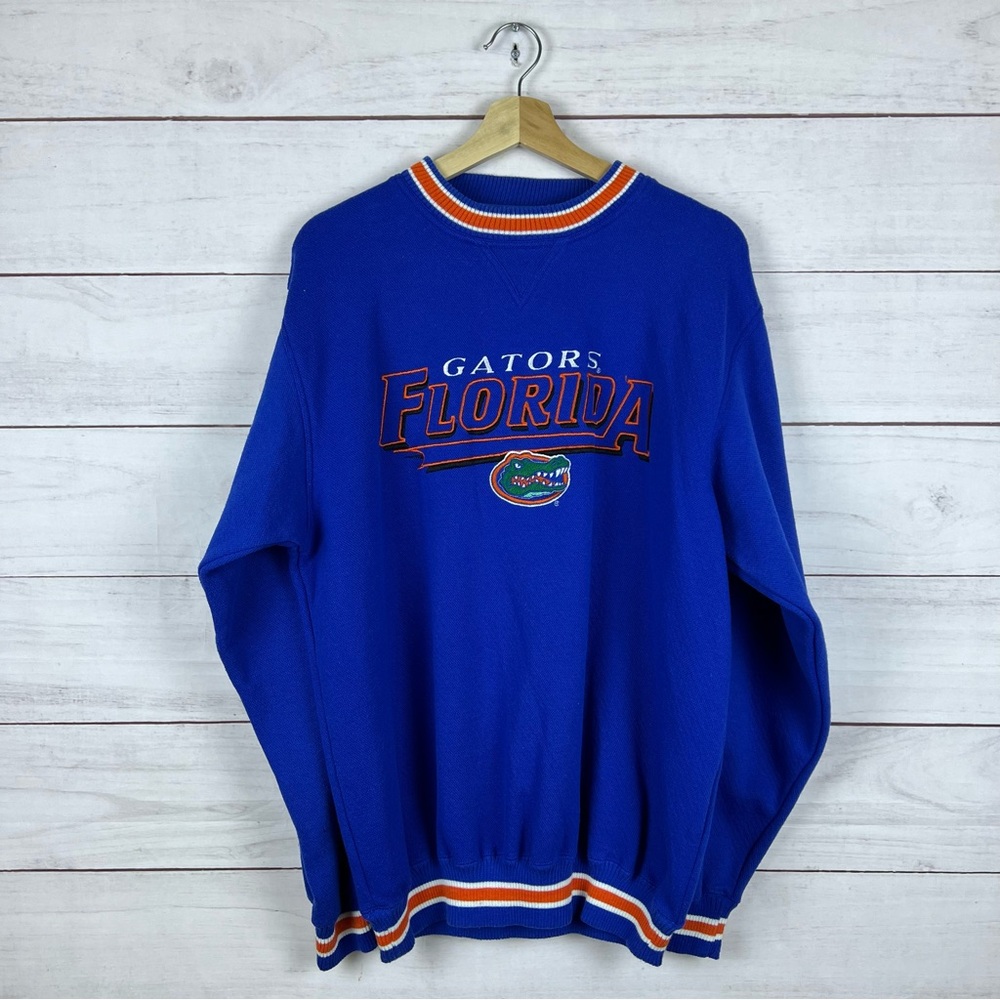 Vintage Florida Gators Logo Athletic Embroidered Pullover Sweatshirt Large